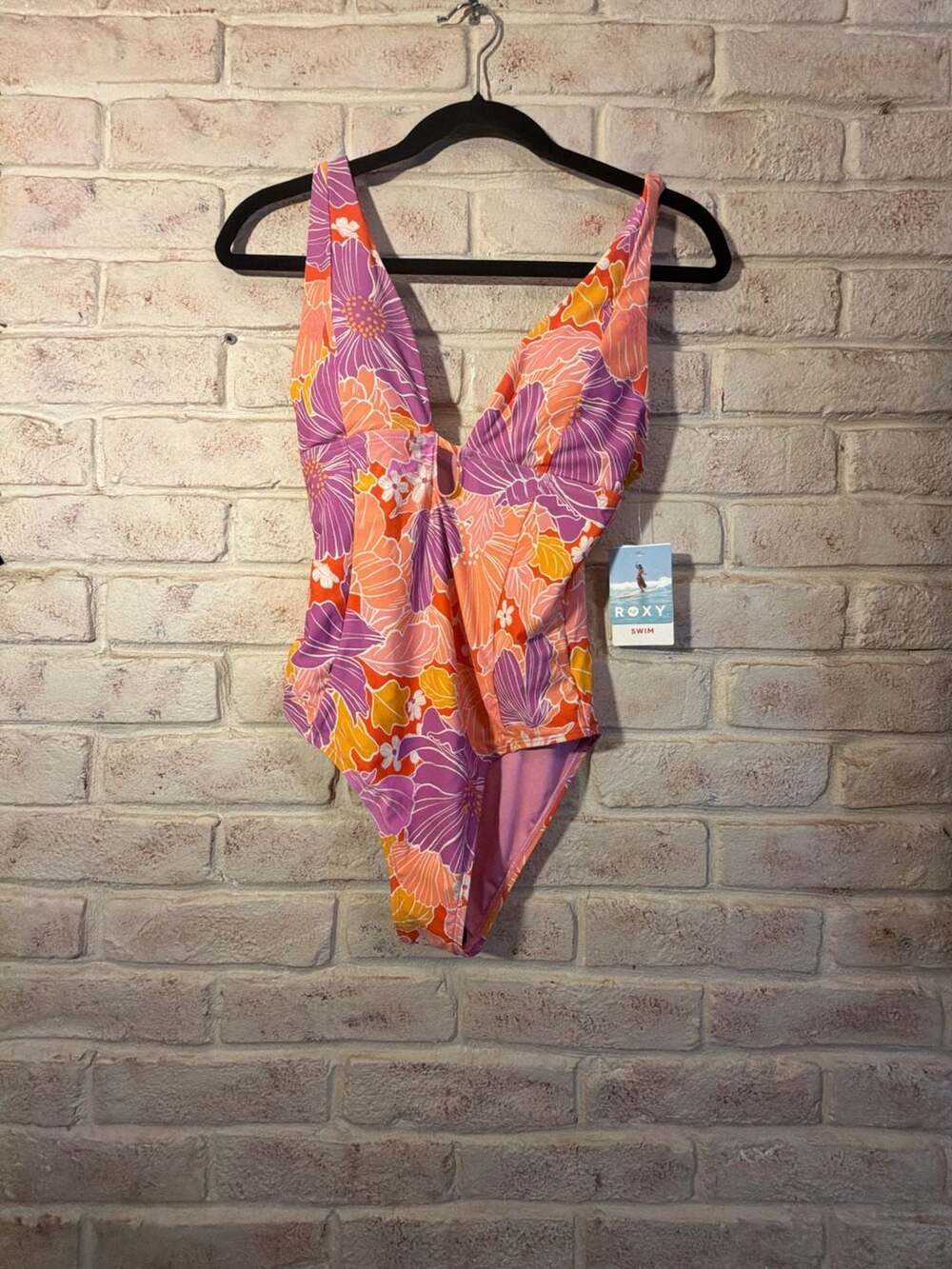 Roxy Bell Bottom Blooms Plunge One-Piece Swimsuit